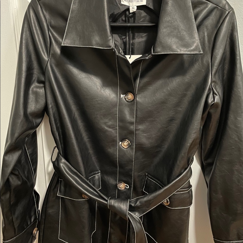 Black faux leather jacket